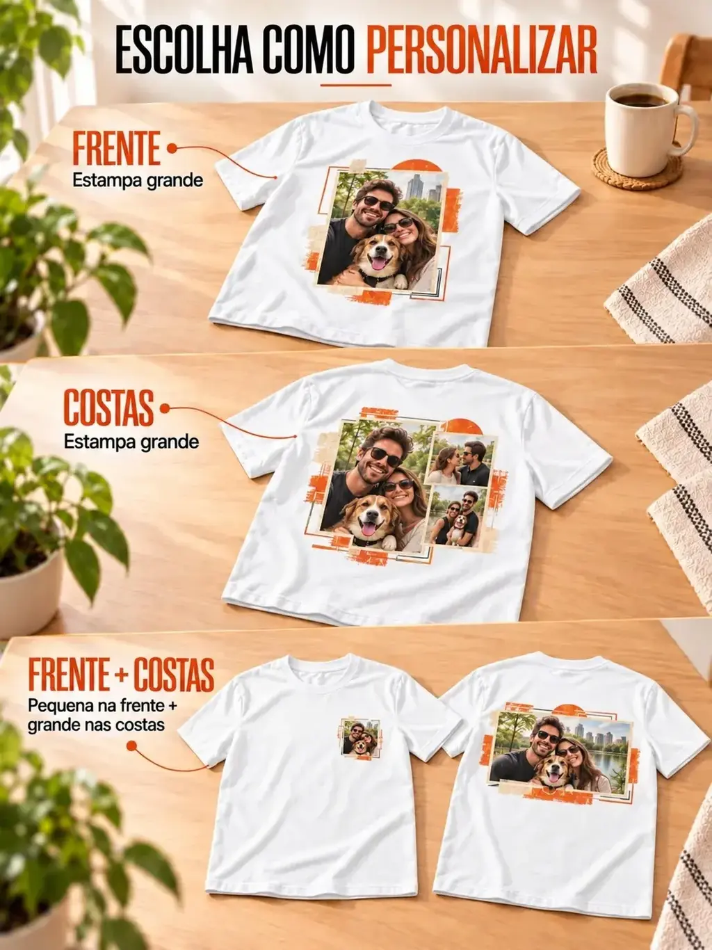 Imagem 1 das camisetas na cor Preto