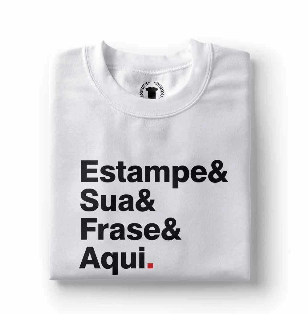 Camiseta Personalizada Algodão Branco ou Preto